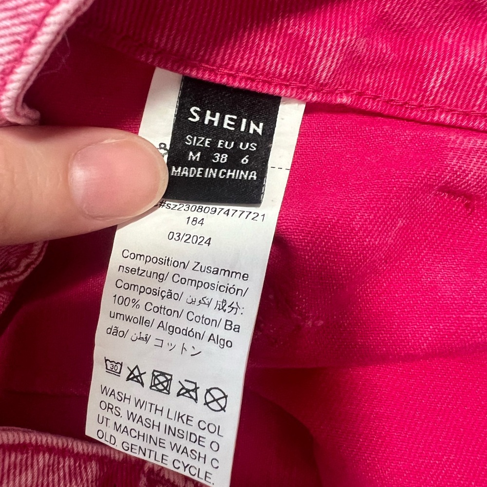 SHEIN Hot Pink Cargo Mini Skirt Women’s Size Medium - Picture 5 of 7